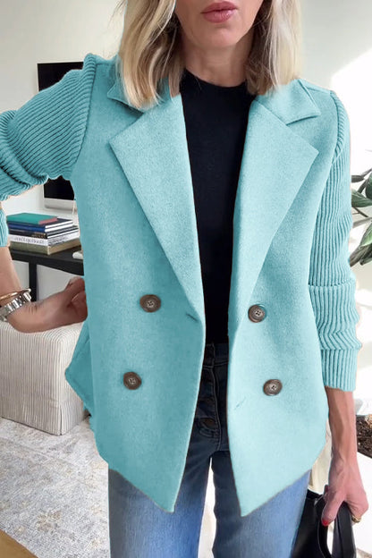 Damen Blazer Langärmlig Knopfleiste Modern