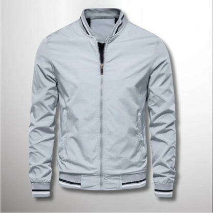 Herren Bomberjacke Stylisch Leder Schwarz