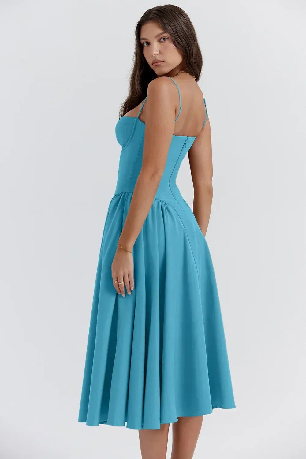 Ärmelloses Korsett Kleid Mit figurbetontem Schnitt