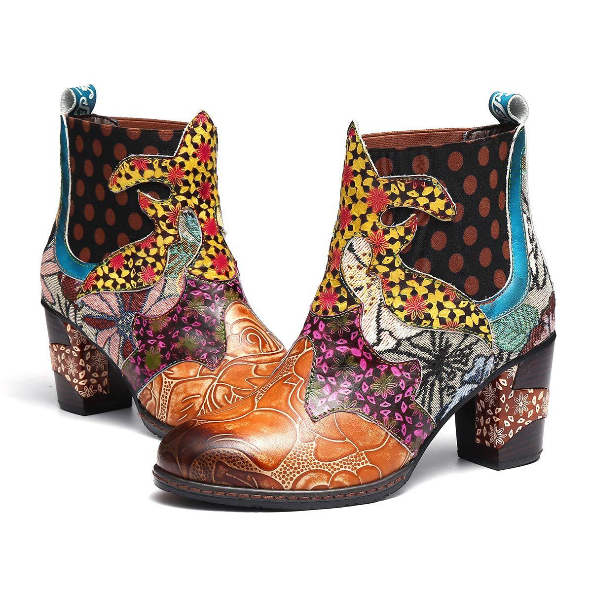 Damen Lederstiefel Heidi Stil Einzigartig Details - BerlinGlamour
