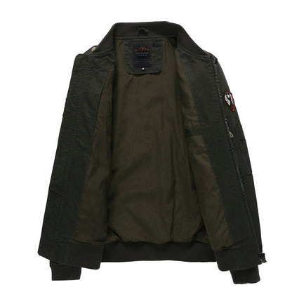 Herren Utility-Jacke Modern Funktional Mit Stickereien