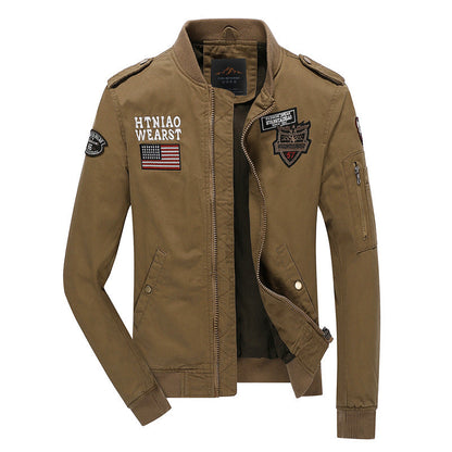 Herren Utility-Jacke Modern Funktional Mit Stickereien - BerlinGlamour