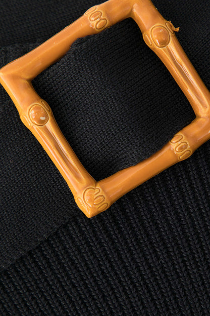 Elegantes Strick-Zweiteiler-Set Damen Gürtel