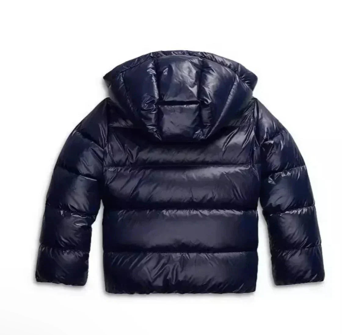 Gepolsterte Winterjacke Damen Kapuze Glänzend