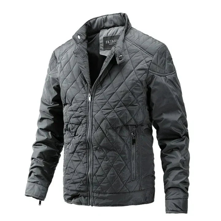 Herren Winterjacke Warm Isoliert Schwarz