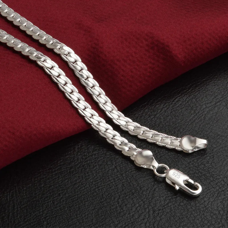 Sterling Silber Halskette Elegante Damenkette