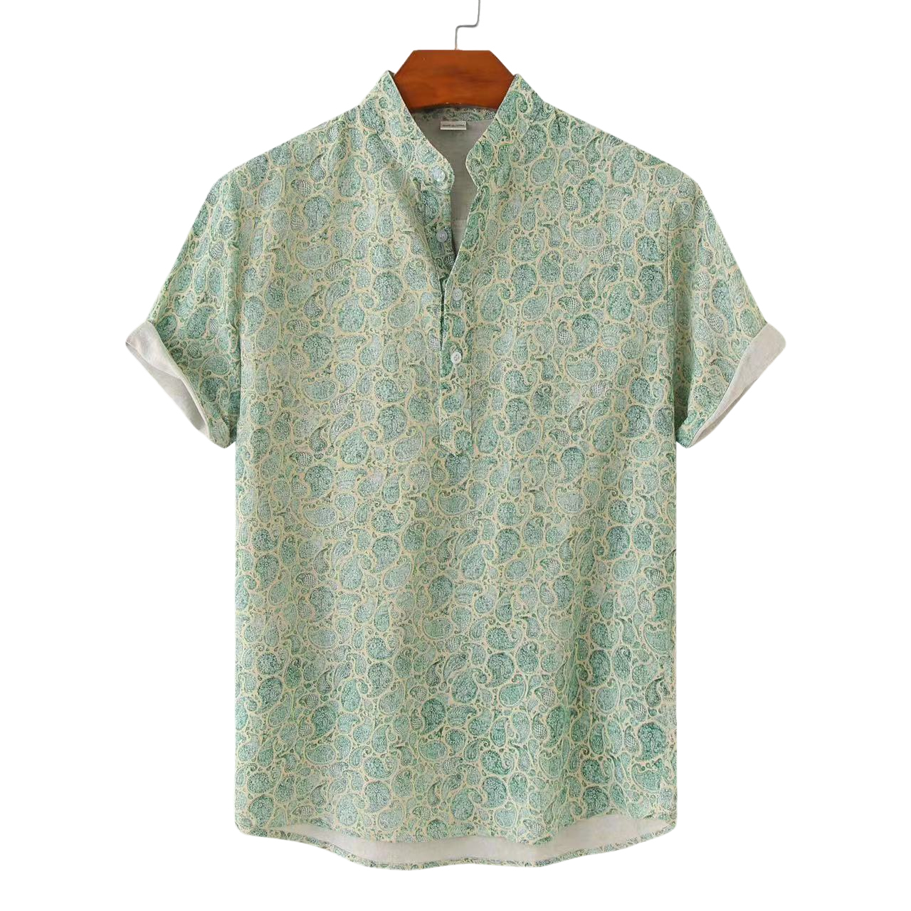 Herren Hemd Blumenmuster Bequem Freizeit