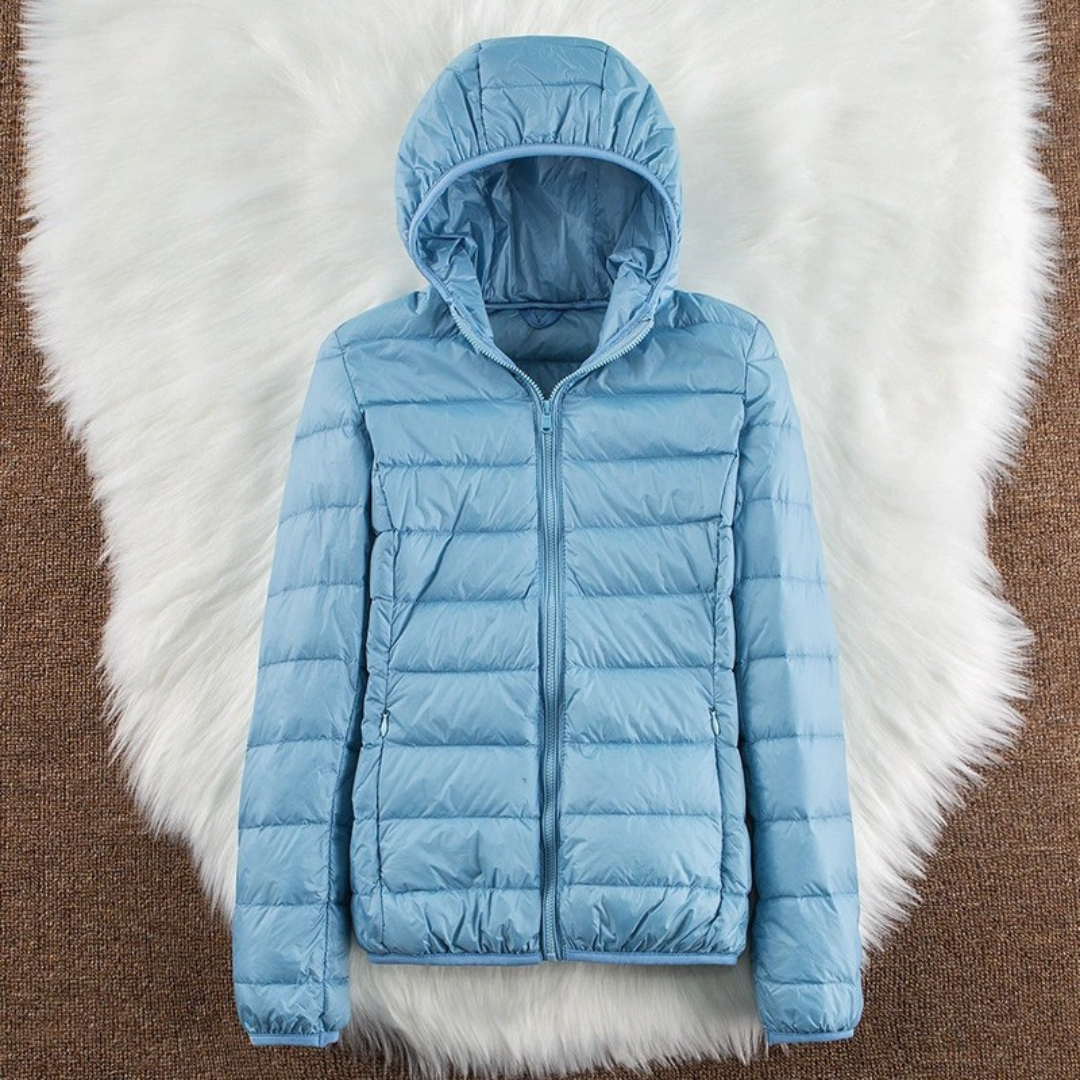 Mode Blaue Damenjacke Klassisch Himmelblau - BerlinGlamour