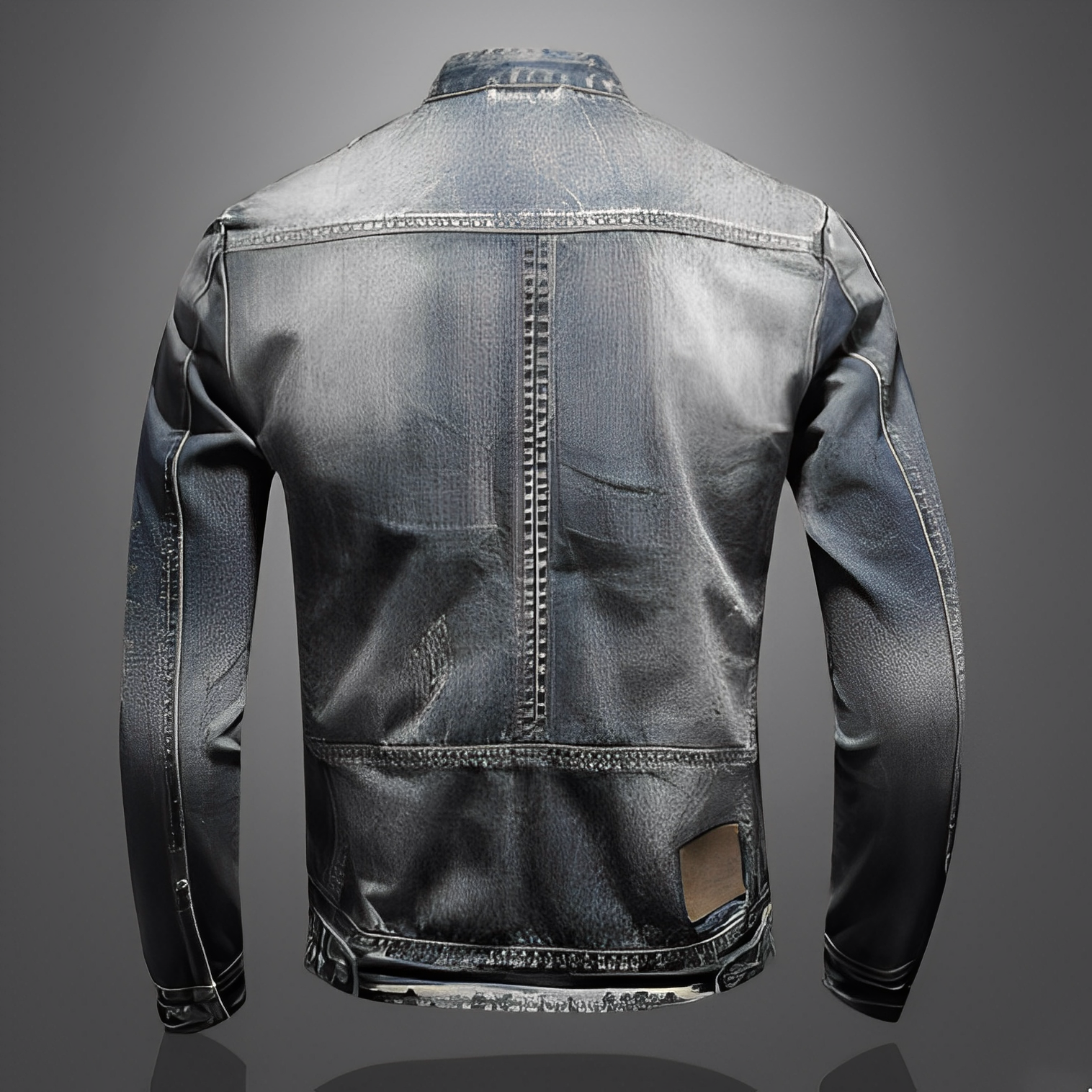 Männer Jeansjacke Stylisch Mit Taschen Schwarz - BerlinGlamour