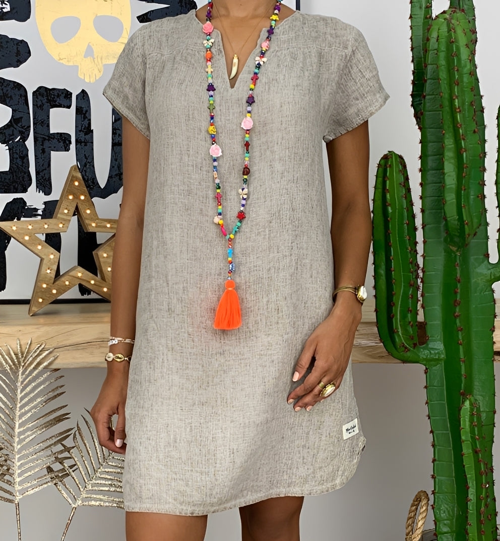 Sommerkleid Damen Kurzarm Bequem Leicht - BerlinGlamour