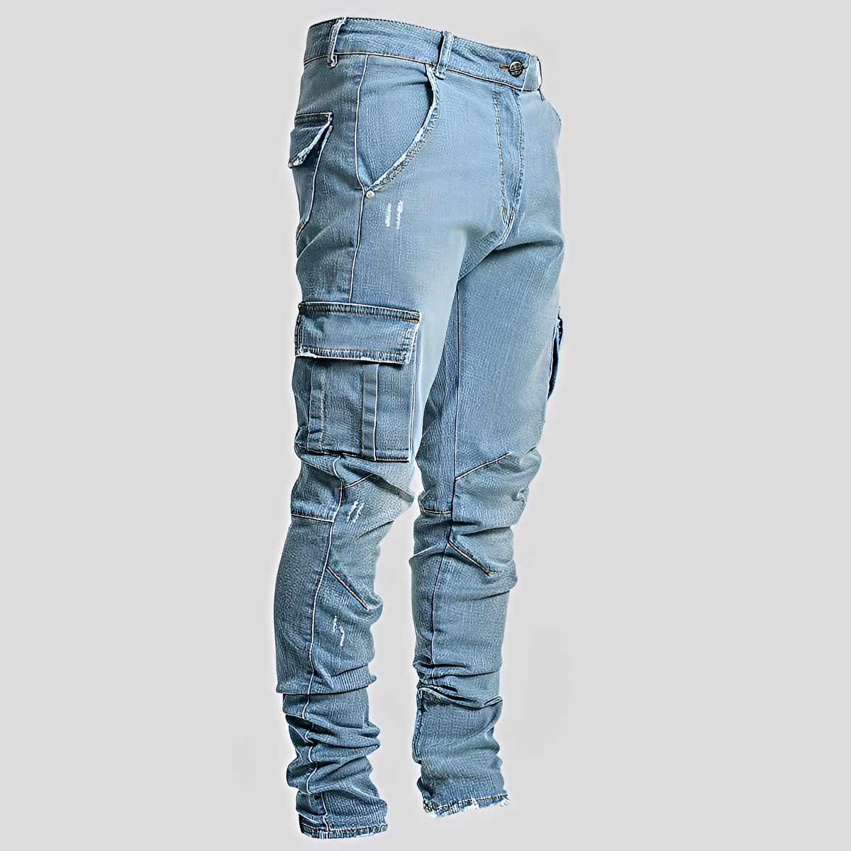 Herren Jeans Bequem Vieltaschen Denim