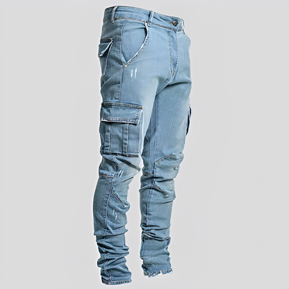 Herren Jeans Bequem Vieltaschen Denim
