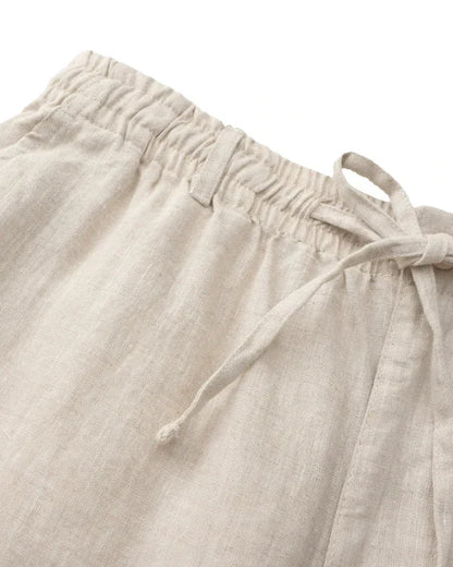 Männer Sommer Outfit Leinenhemd Shorts Sonnenbrille