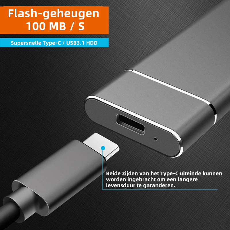 Externe Festplatte Tragbar Schnell USB-C