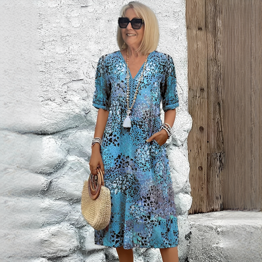 Elegantes Damen Sommerkleid Leicht Modern