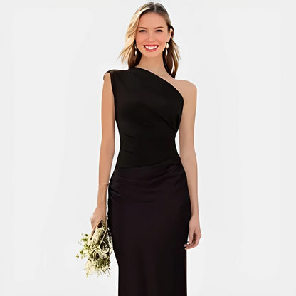Elegantes Damenkleid Asymmetrisch Modern