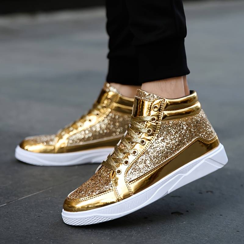Herren Basket Schuhe Glänzend Metallic Effekt