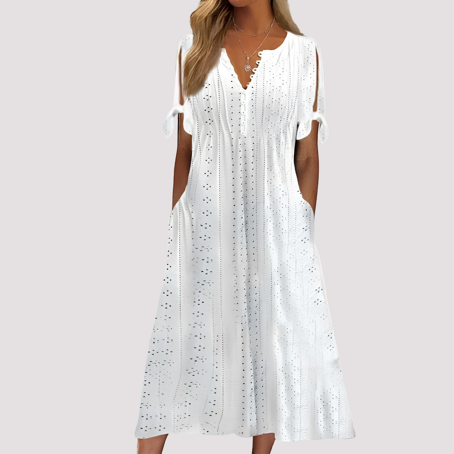 Kleid für Damen Ausgeschnitten Elegant Sommer