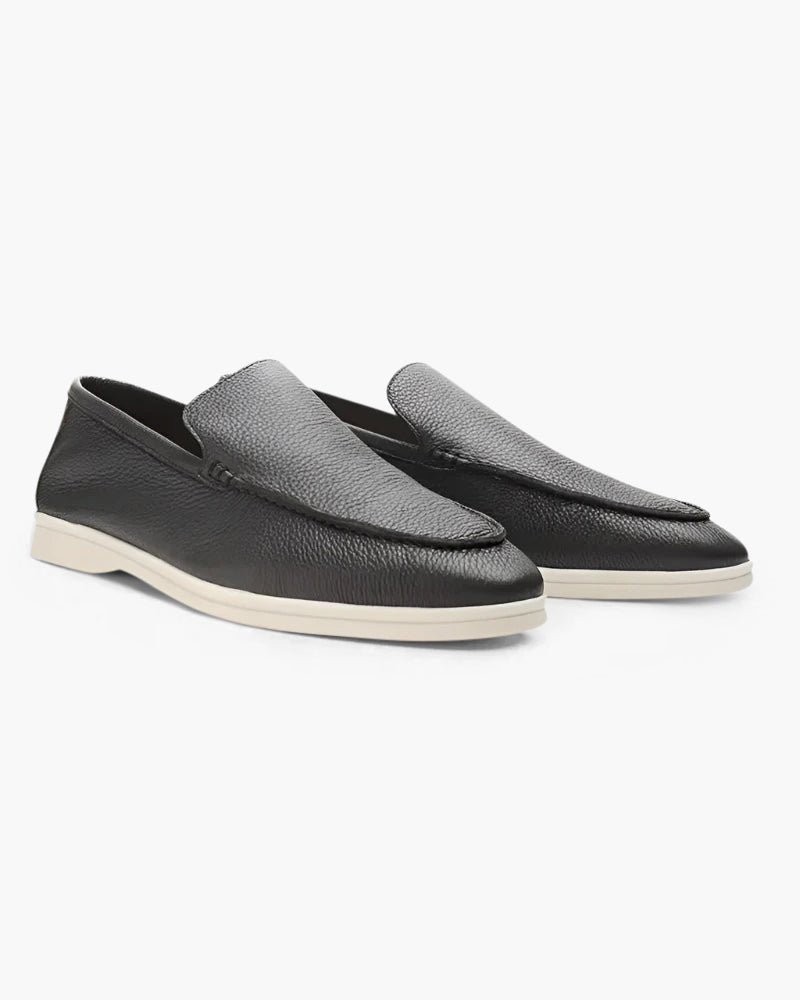Leder Loafer Herren Vintage Cowhide Braun Elegante