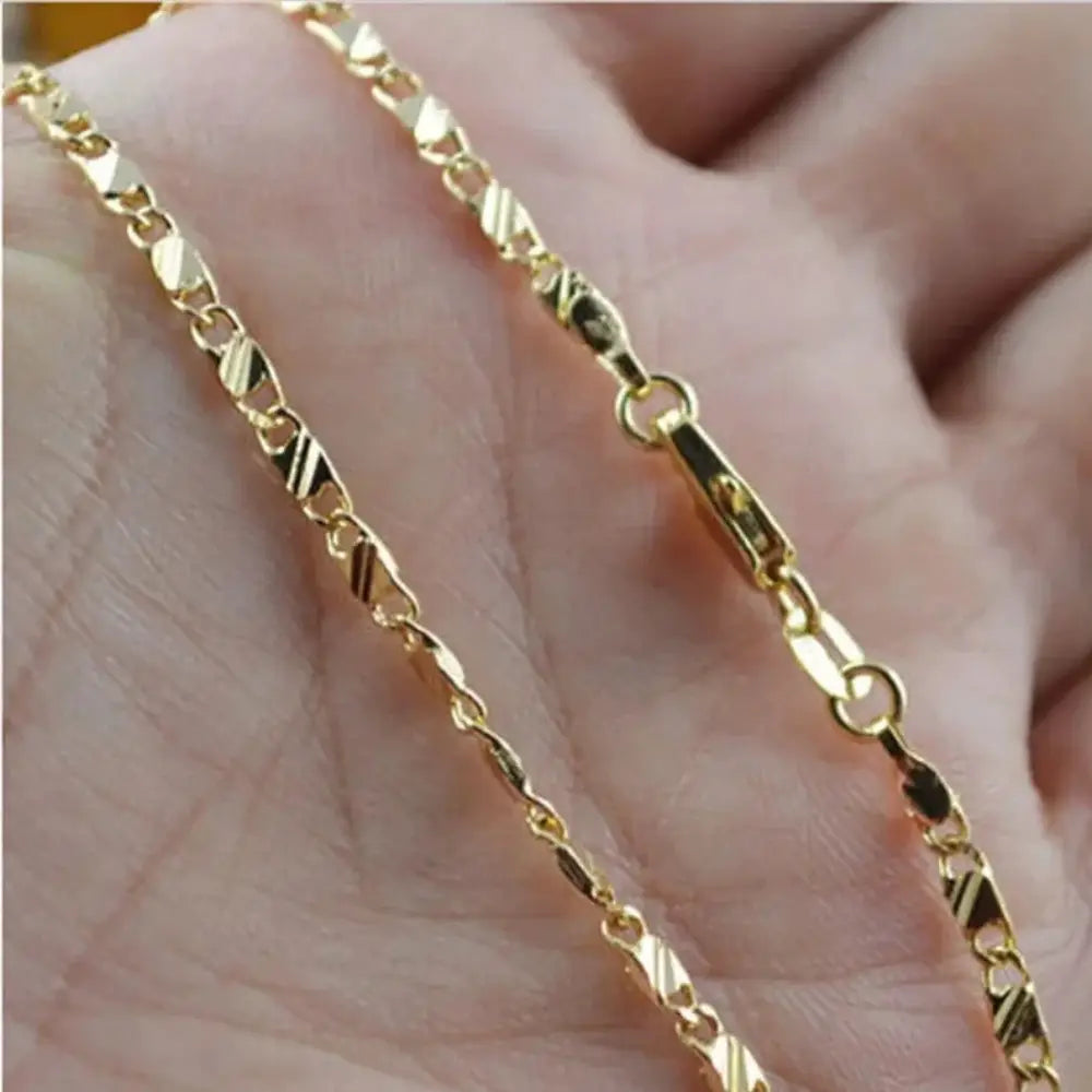18K Goldgefüllte Kette Damen Glamour Schmuck