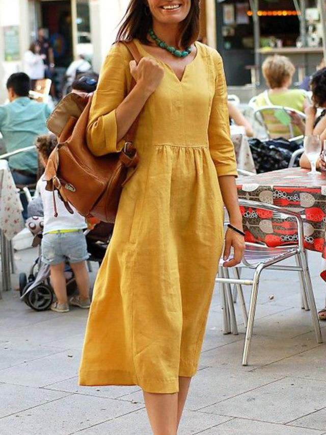 Damendress Elegant Lang Komfortabel