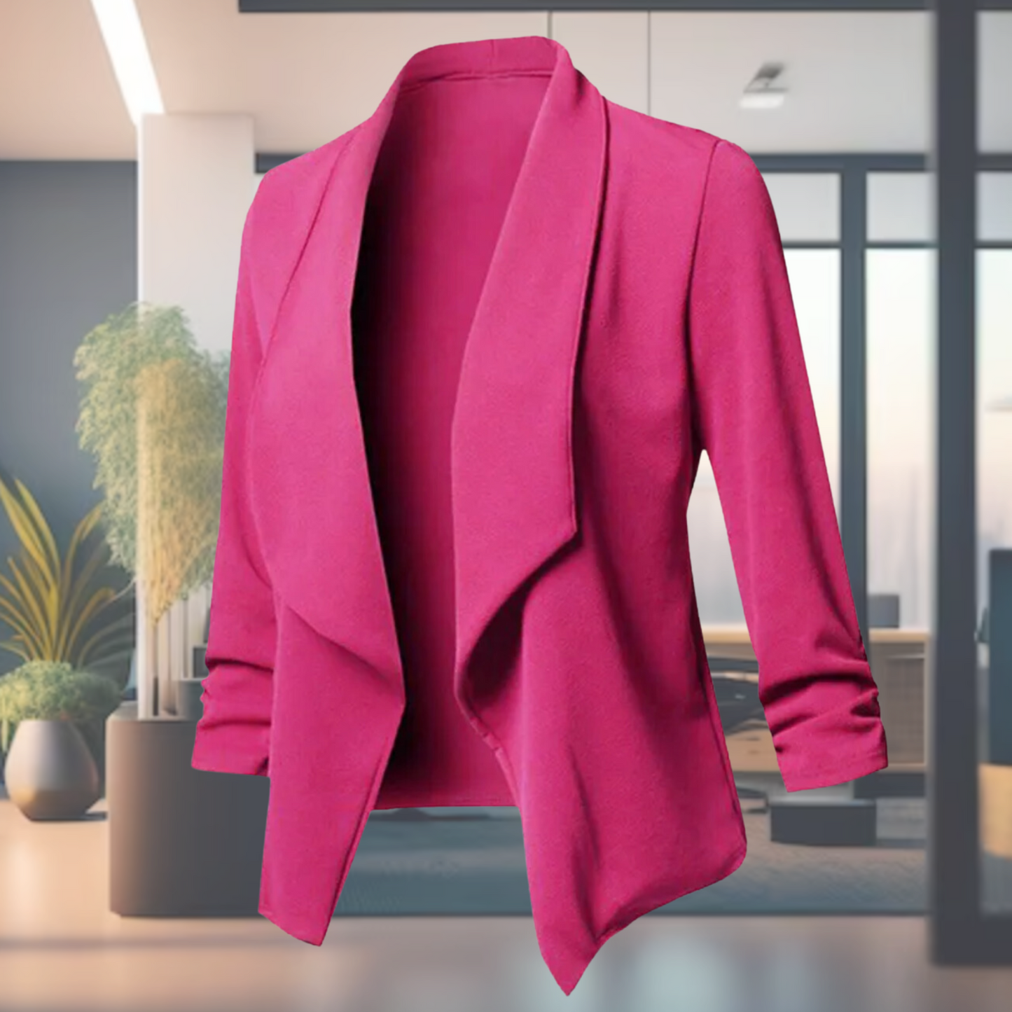 Damenblazer Langärmlig Elegante Businessjacke