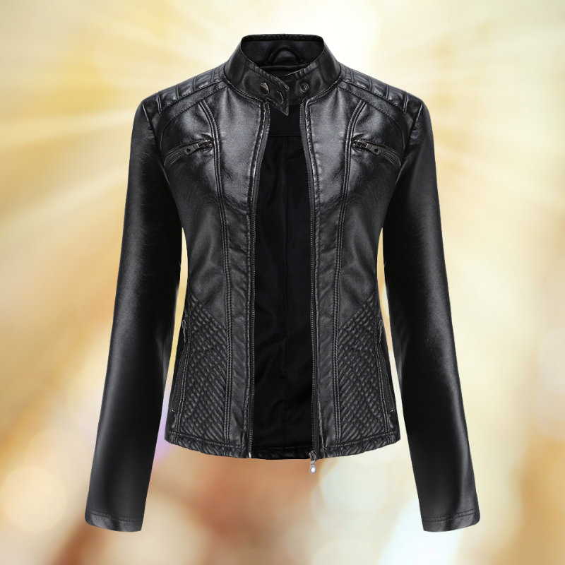 Damen Lederjacke Übergangsjacke Bequem Leder