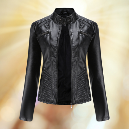 Damen Lederjacke Übergangsjacke Bequem Leder