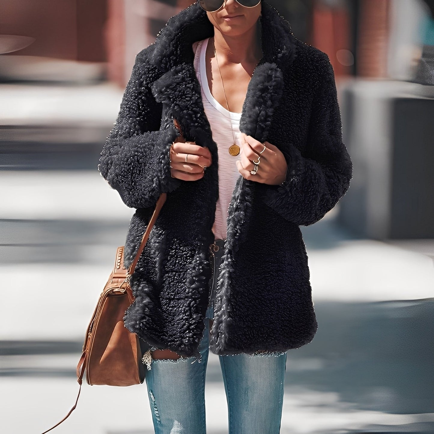 Damen Fleecejacke Warm Dicke Stylisch