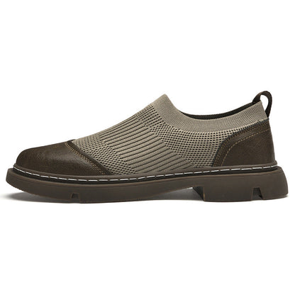 Herren Low-Top Schuhe Elegant Schwarz Lederschuhe