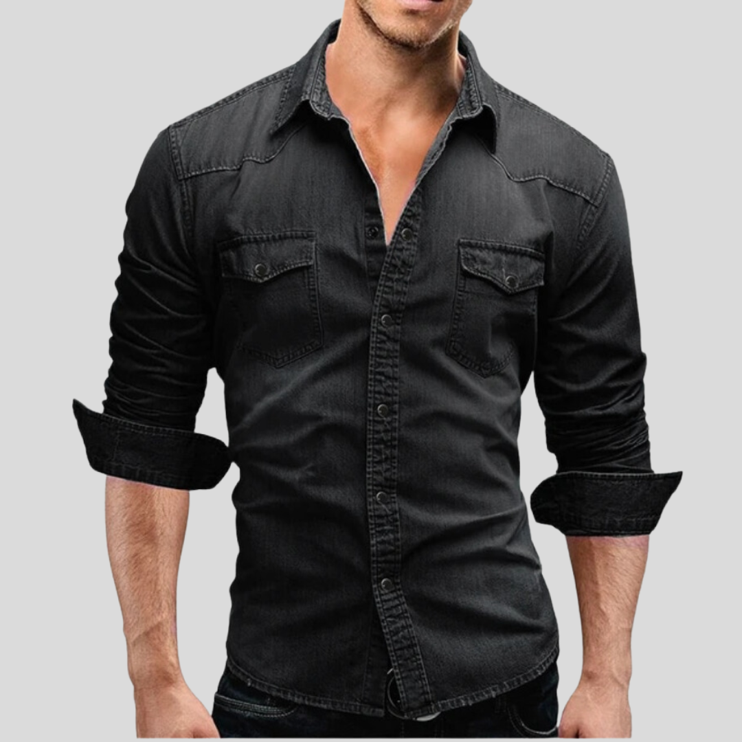 Herren Jeanshemd Slim Fit Modern