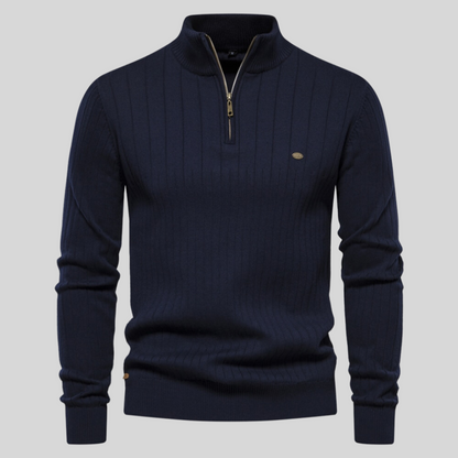 Herren Pullover Langarm Viertelzip Frühjahr Modern