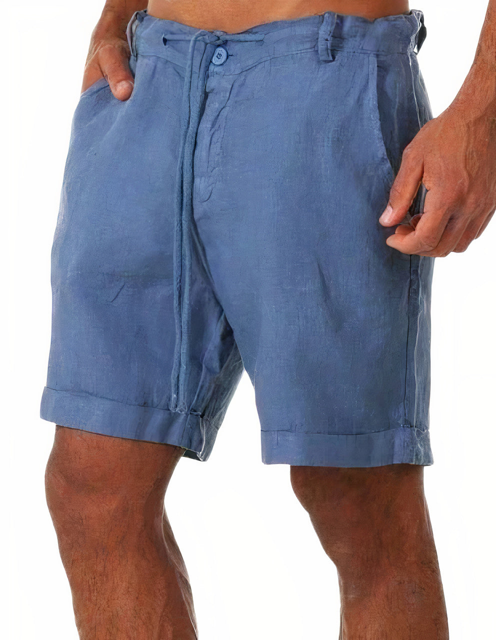 Leinen Shorts Herren Kurze Sommerhose Bequem