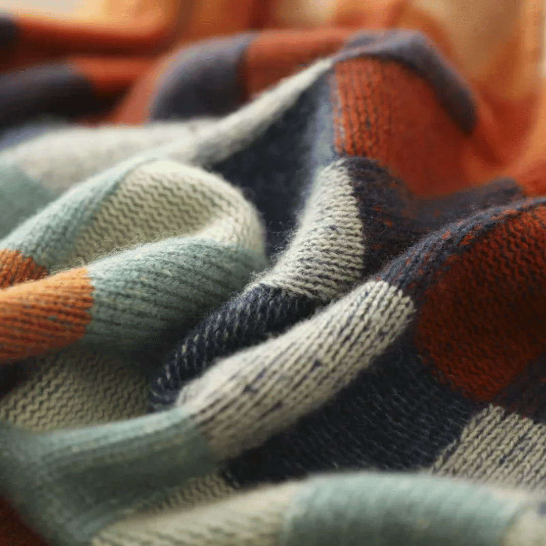 Weicher Cashmere Sweater Patchwork Turtleneck Warm