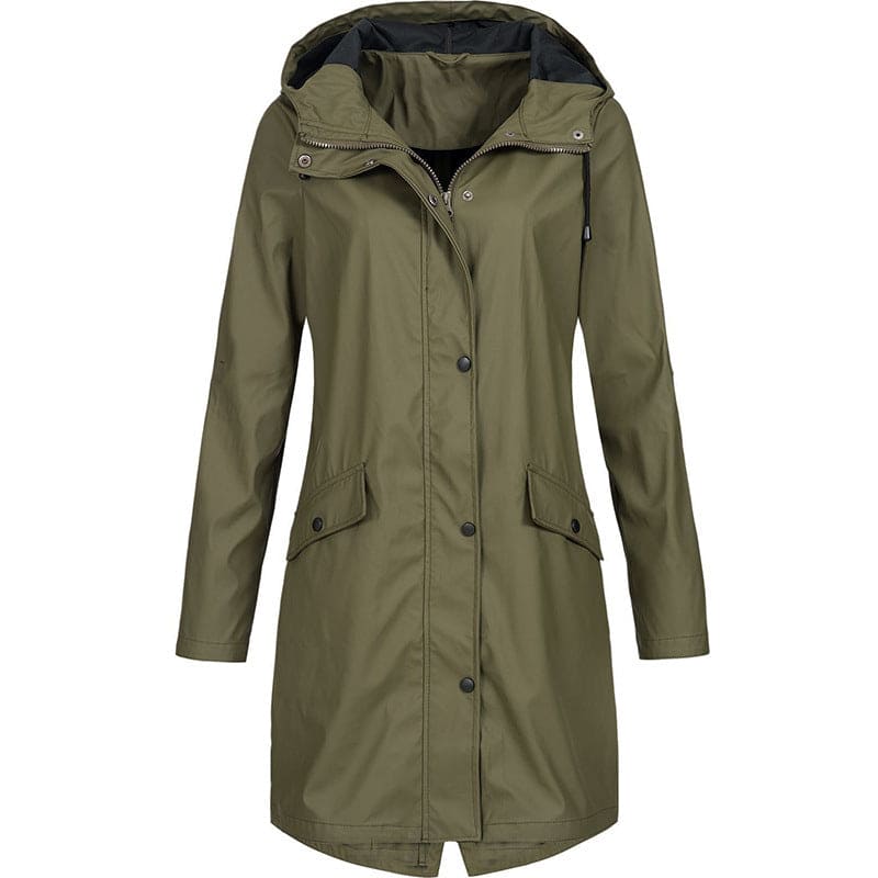 Wasserdichte Regenjacke Damen Mit Kapuze Modern
