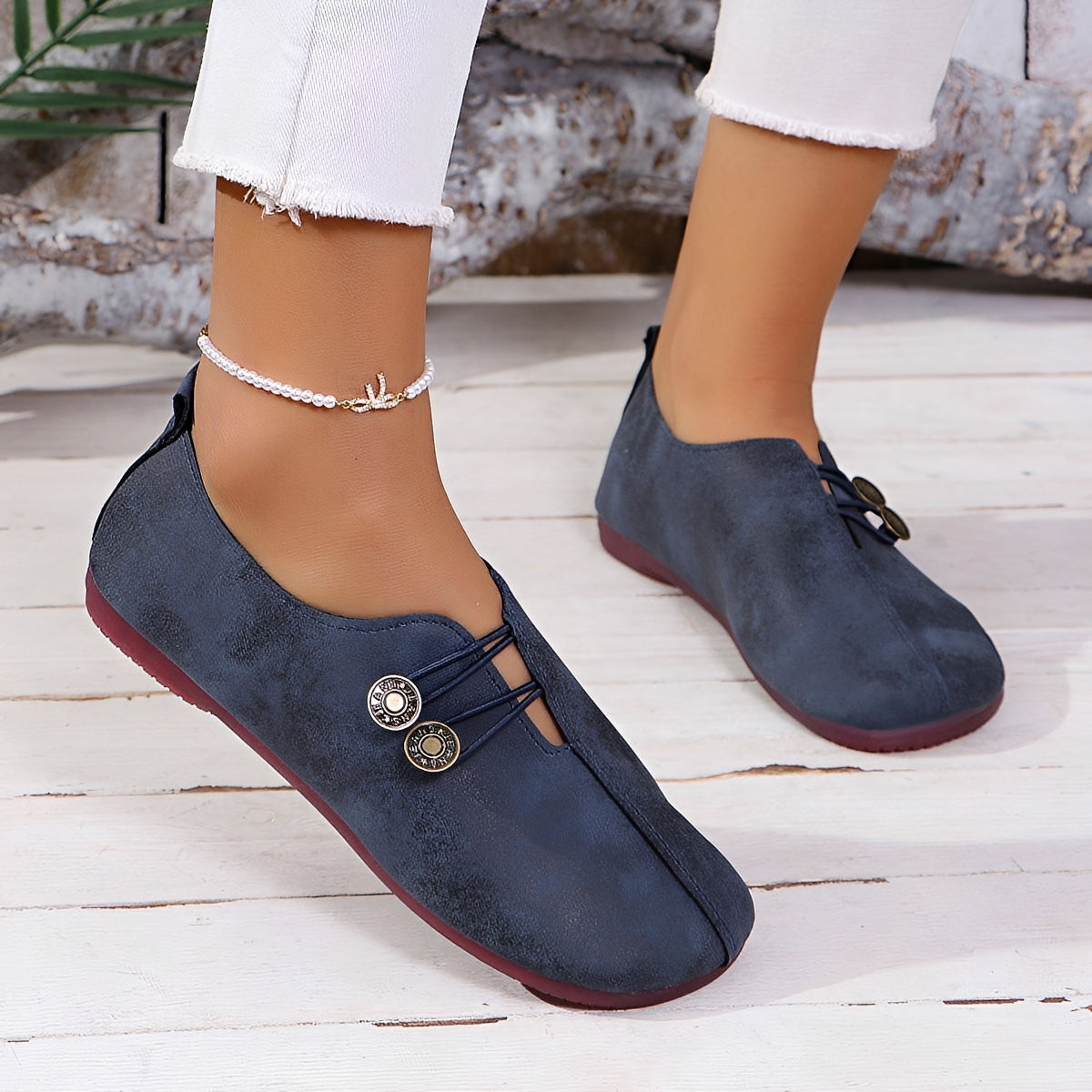 Damen Schuhe Flach Weich Stilvoll