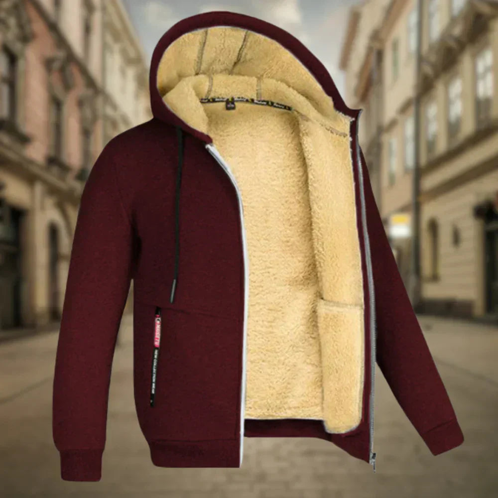 Herren Fleece Hoodie Warm Bequem Sportlich