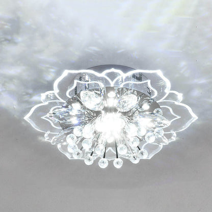 LED Kristall Deckenleuchte Blumenförmig Moderne Dimmbar