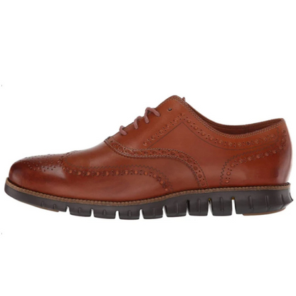 Herren Brogue Schuhe Flügelspitze Lederschnürschuhe