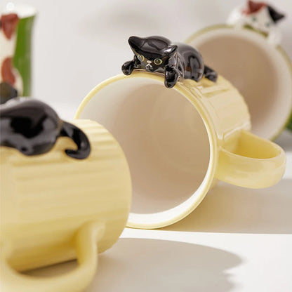 Katzen Keramikbecher Hängend Dekorativ