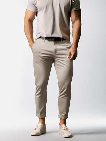 Herren Chino Hose Dehnbar Baumwolle Bequem