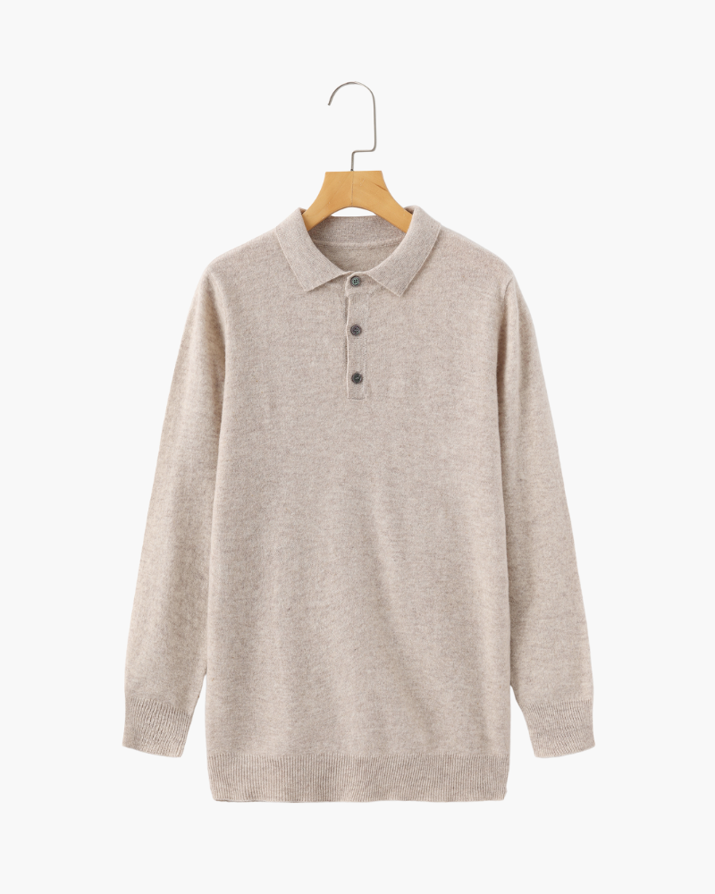 Herren Kaschmirpullover Luxus Polokragen Warm