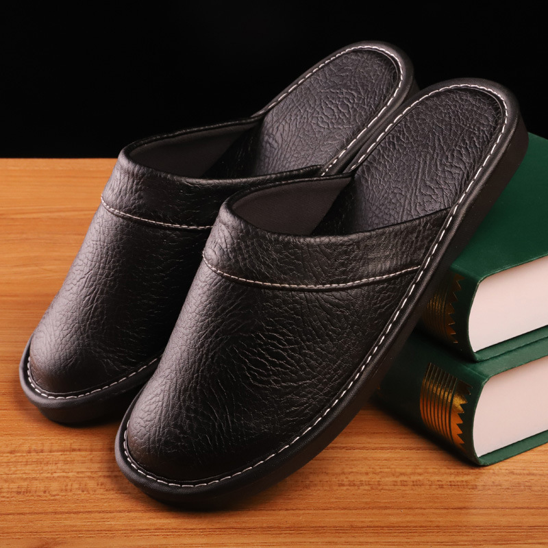 Leder Pantoffeln Männer Schlupf Warm Bequem