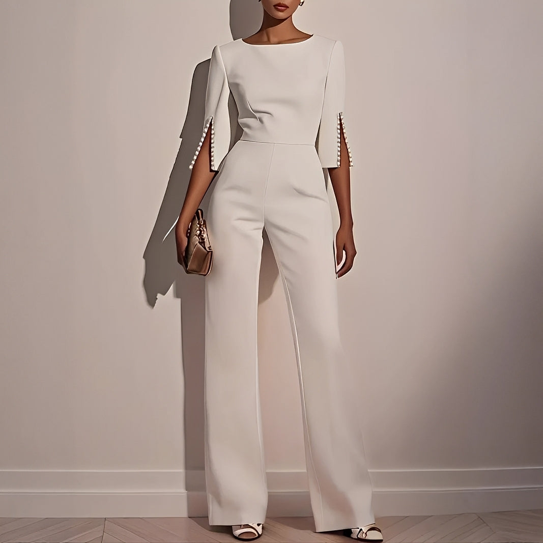 Damen Jumpsuit Elegant Glockenärmlig Schick - BerlinGlamour