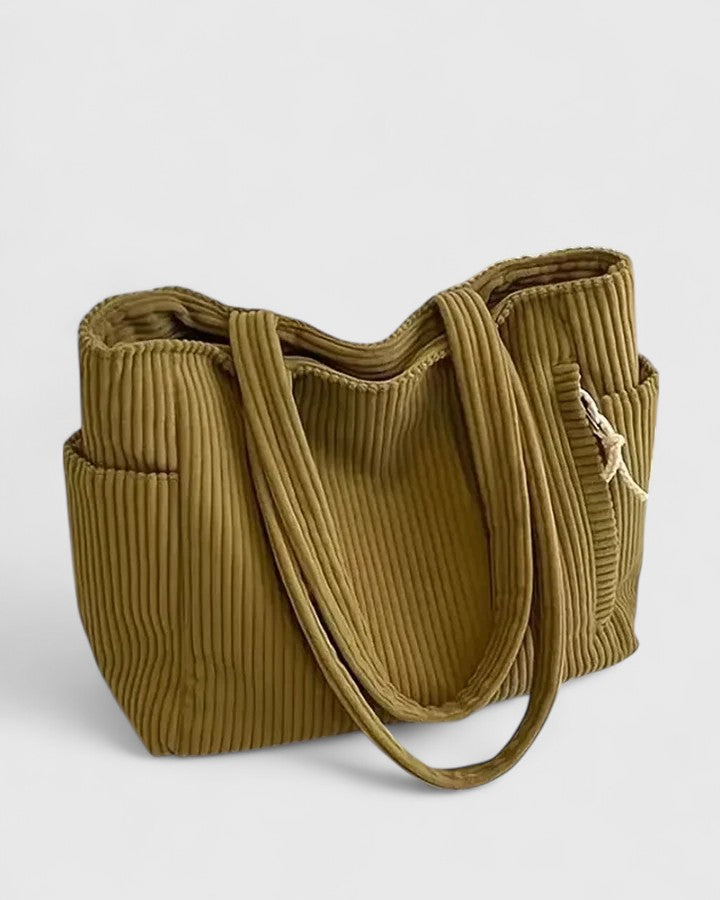 Damen Handtasche Ripp Optik Lederimitat