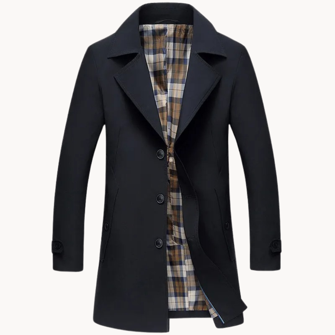 Herren-Trenchcoat Nachhaltig Winddicht Elegant