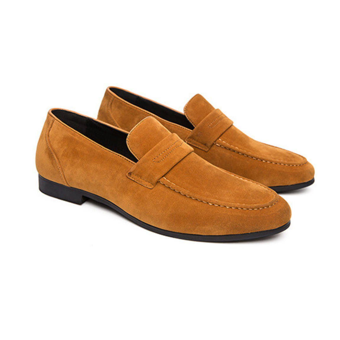 Herren Loafers Lederschnürsenkel Elegante Schwarz