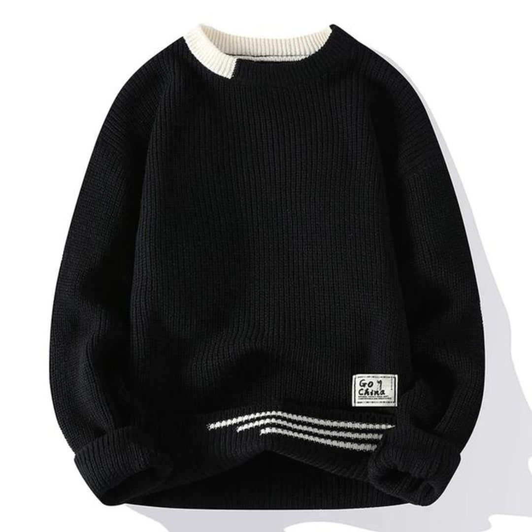 Herren Pullover Weich Strick Warm