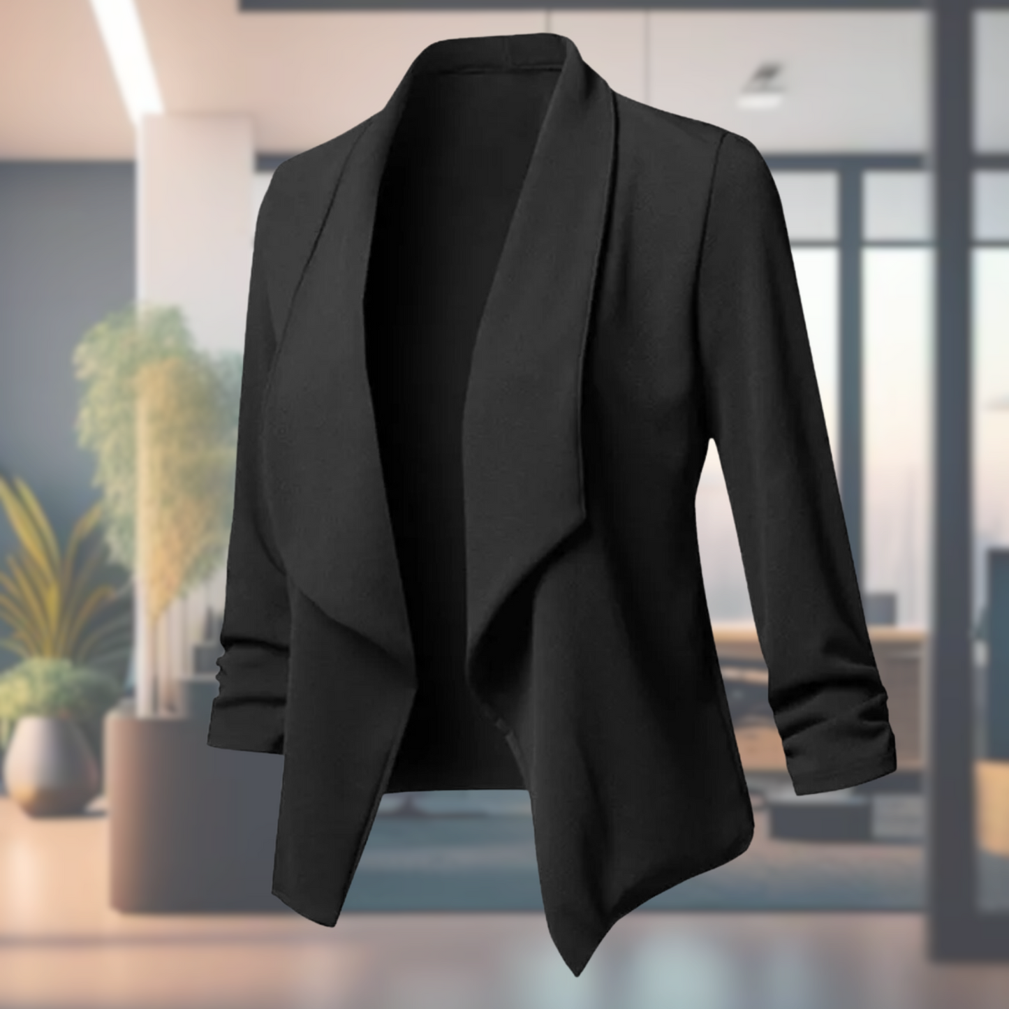 Damenblazer Langärmlig Elegante Businessjacke
