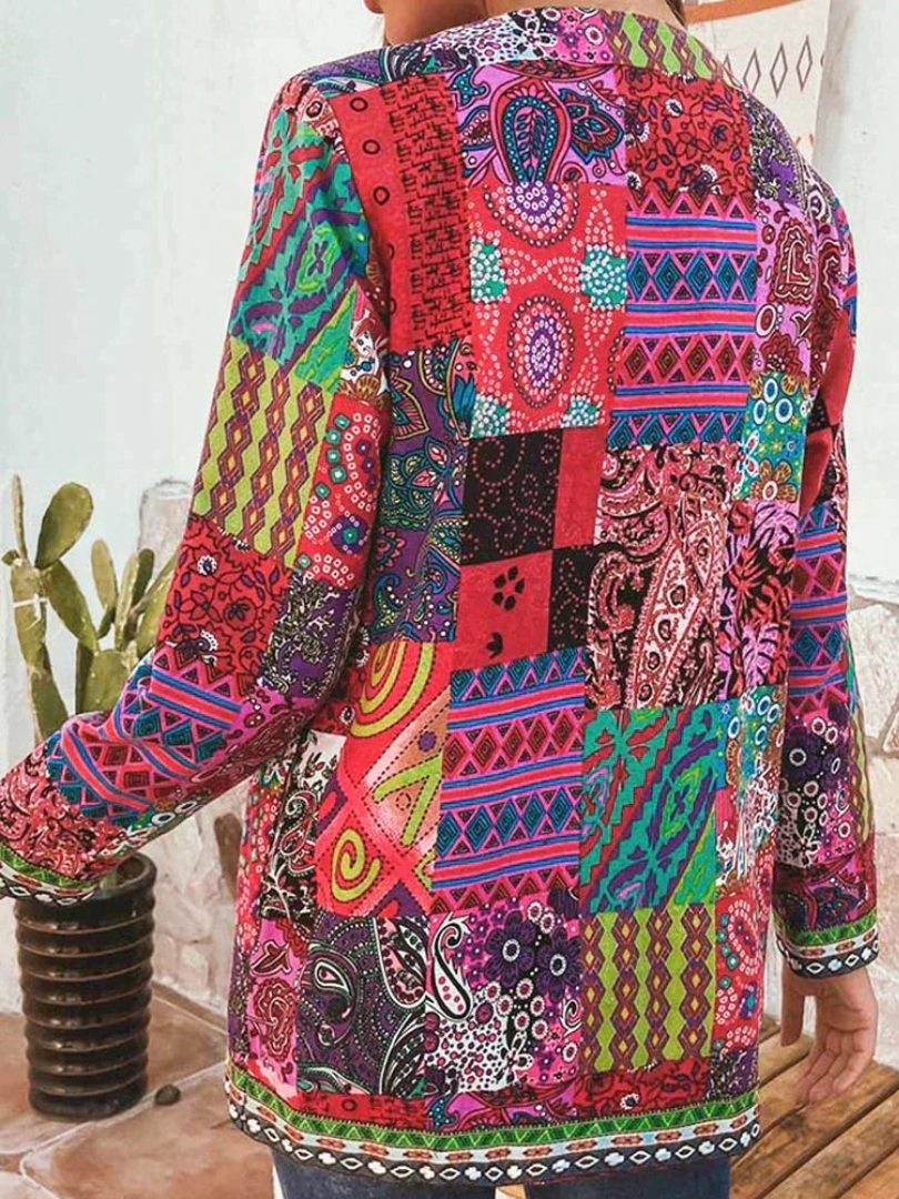 Ethnischer Blumenmantel Damen Jacke Trendy Sommer
